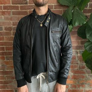 Zanerobe Leather Bomber Jacket